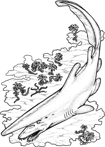 Goblin Shark Coloring Page